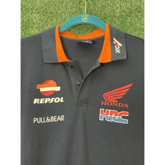 Official 93 Repsol Honda Team Blue Orange Polo Shirt 22 18502 Size XL youth - Picture 2 of 12